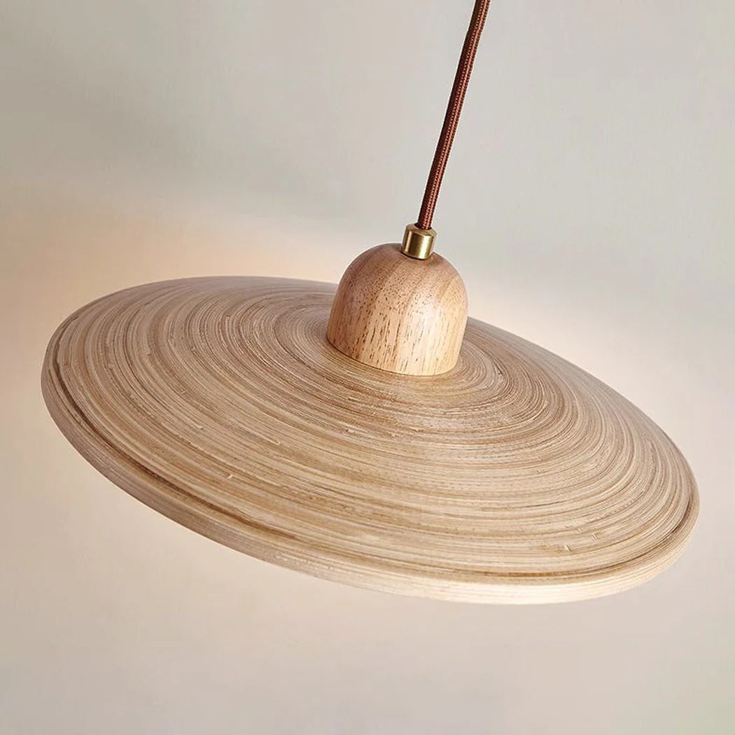 Ashwood Wooded Scandi Japandi Pendant Light - Image 12