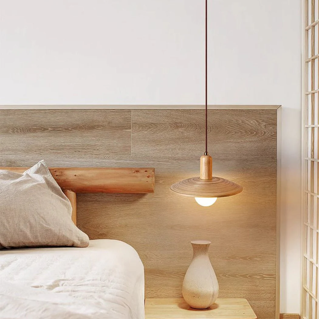 Ashwood Wooded Scandi Japandi Pendant Light - Image 7