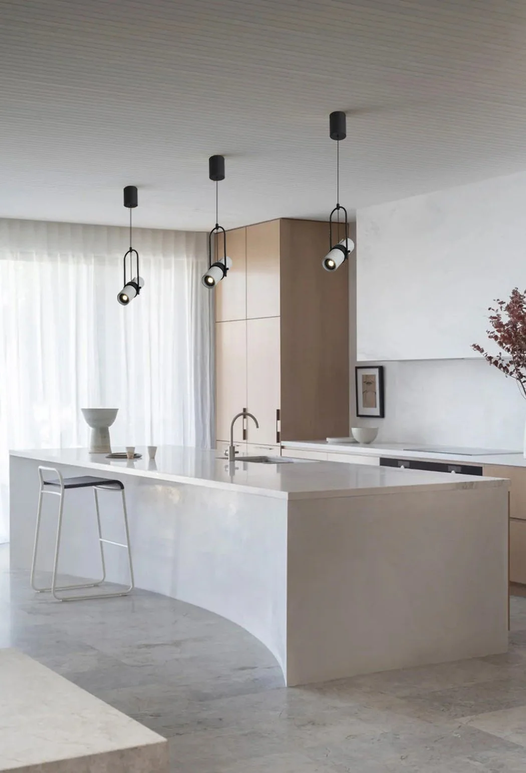 Basel Concrete Swivel Arm Minimalist Pendant Light - Image 10