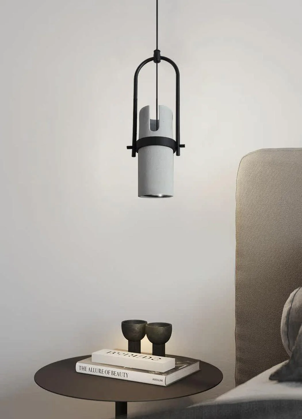Basel Concrete Swivel Arm Minimalist Pendant Light - Image 9