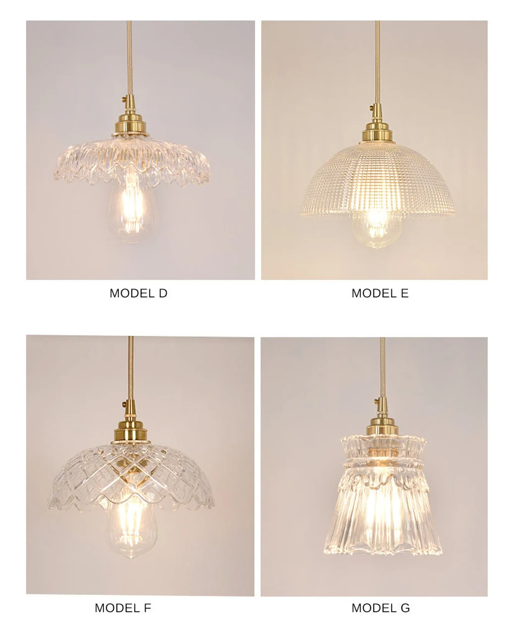 Betty Glass Shade Brass Fitting Art Deco Pendant Light - Image 5