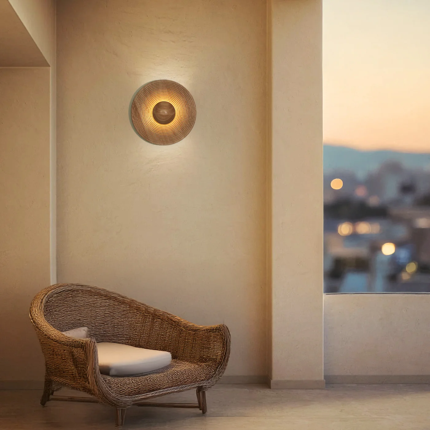 Birchwood Natural Wood Plate LED Wall Light - Image 8