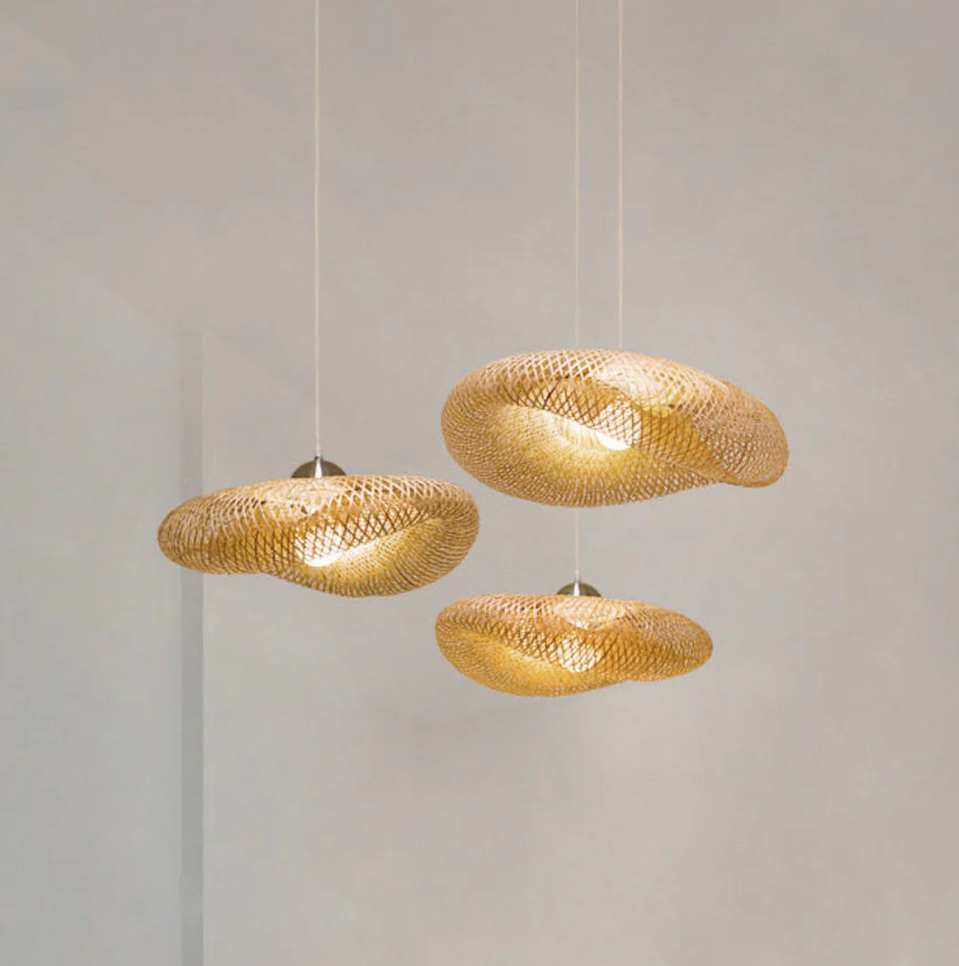 Birds Nest Rattan Bamboo Pendant Light