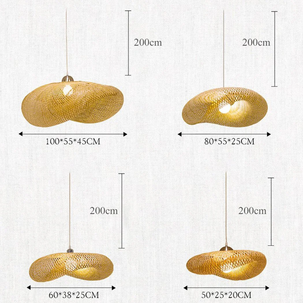 Birds Nest Rattan Bamboo Pendant Light - Image 10