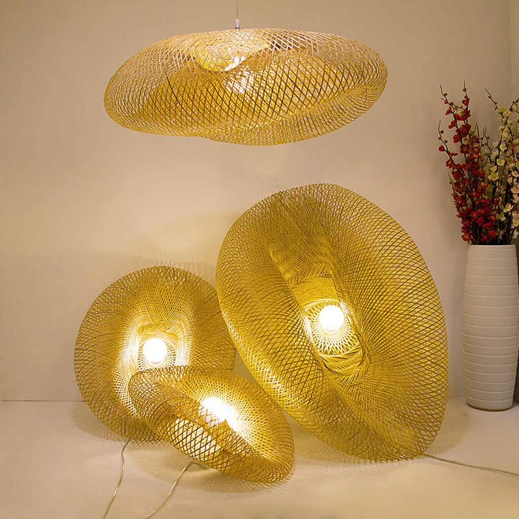 Birds Nest Rattan Bamboo Pendant Light - Image 14