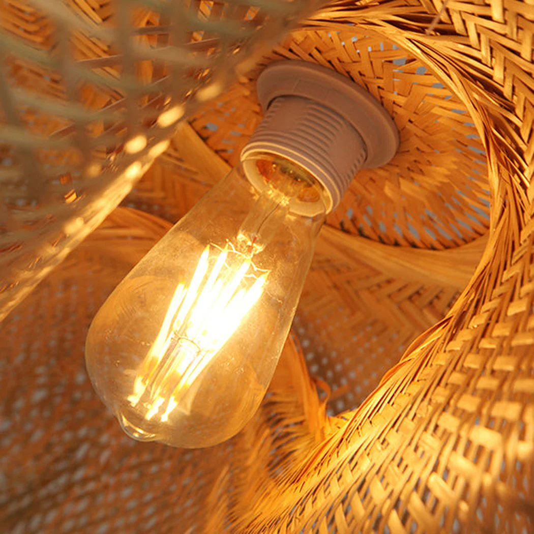 Birds Nest Rattan Bamboo Pendant Light - Image 2