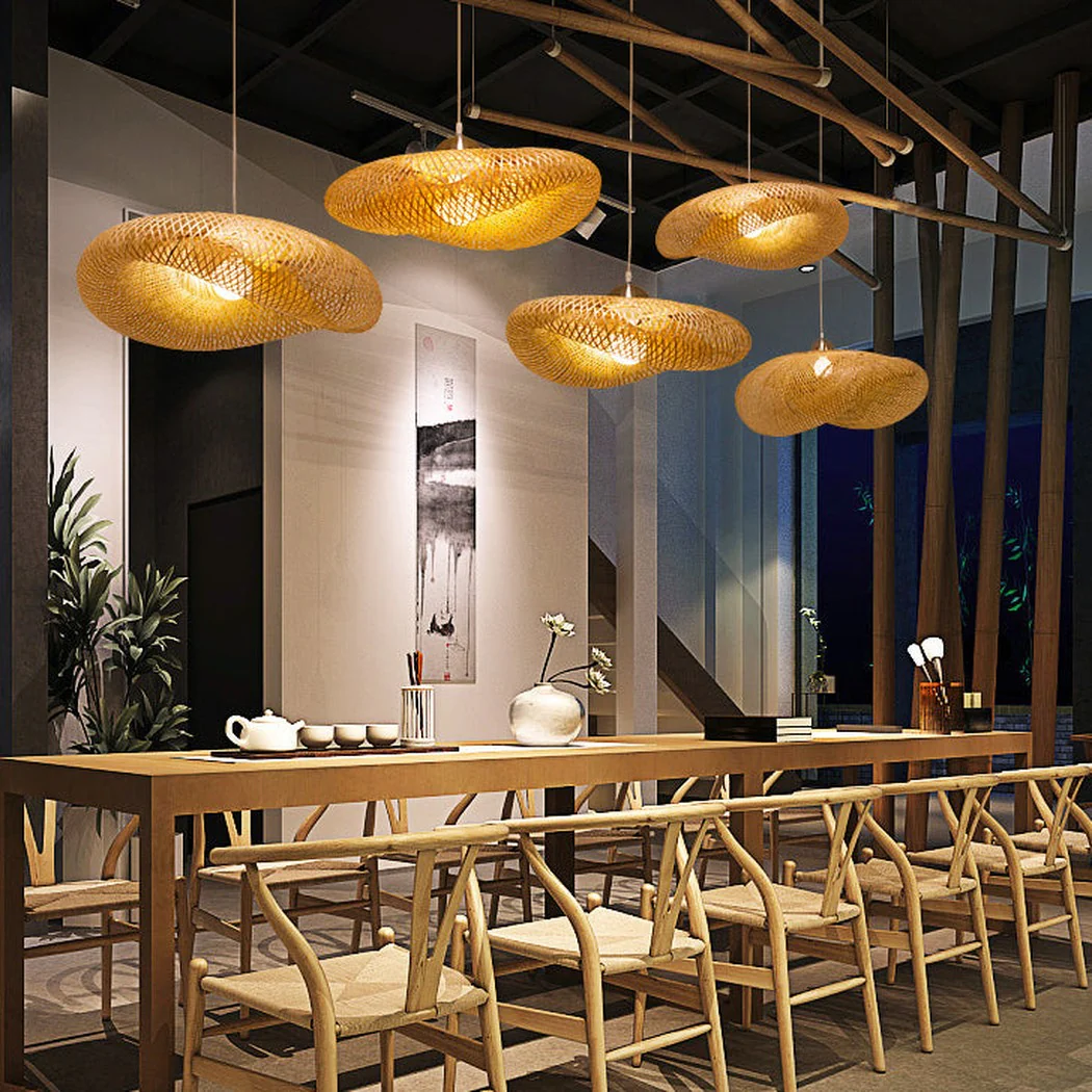 Birds Nest Rattan Bamboo Pendant Light - Image 3