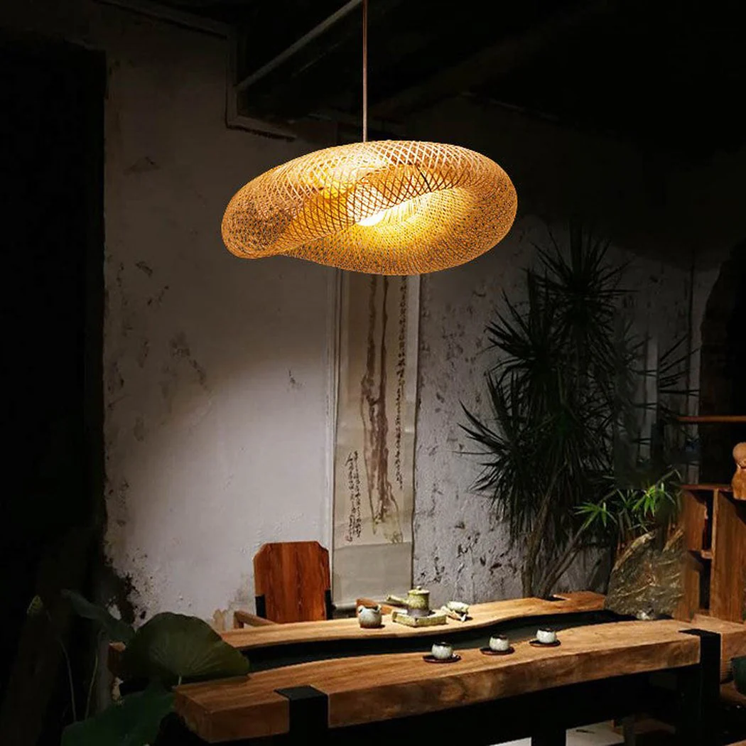 Birds Nest Rattan Bamboo Pendant Light - Image 4