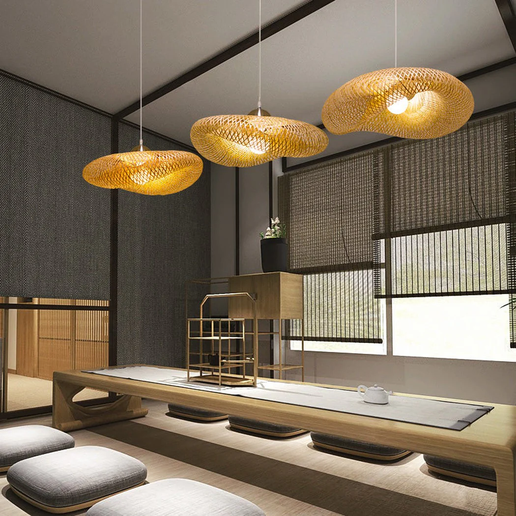 Birds Nest Rattan Bamboo Pendant Light - Image 8