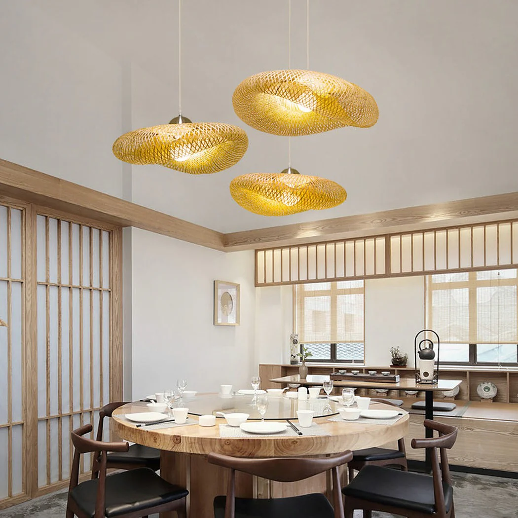Birds Nest Rattan Bamboo Pendant Light - Image 9
