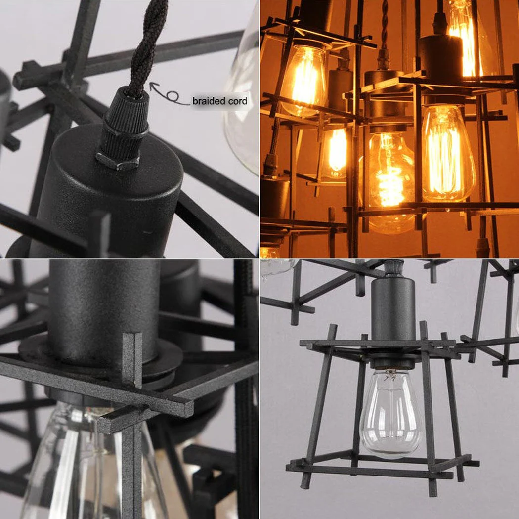 Bismuth Industrial Cube Cluster Pendant Light - Image 3