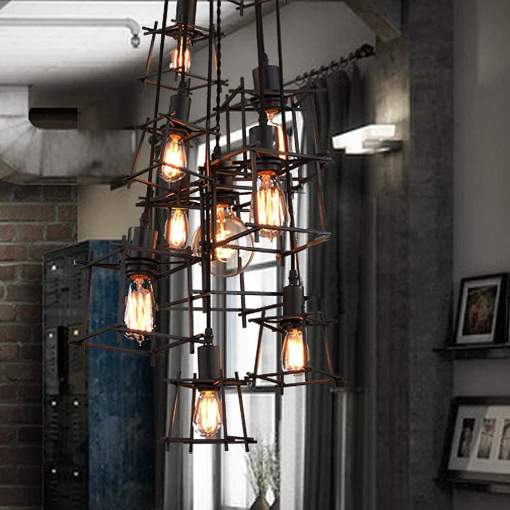 Bismuth Industrial Cube Cluster Pendant Light - Image 4