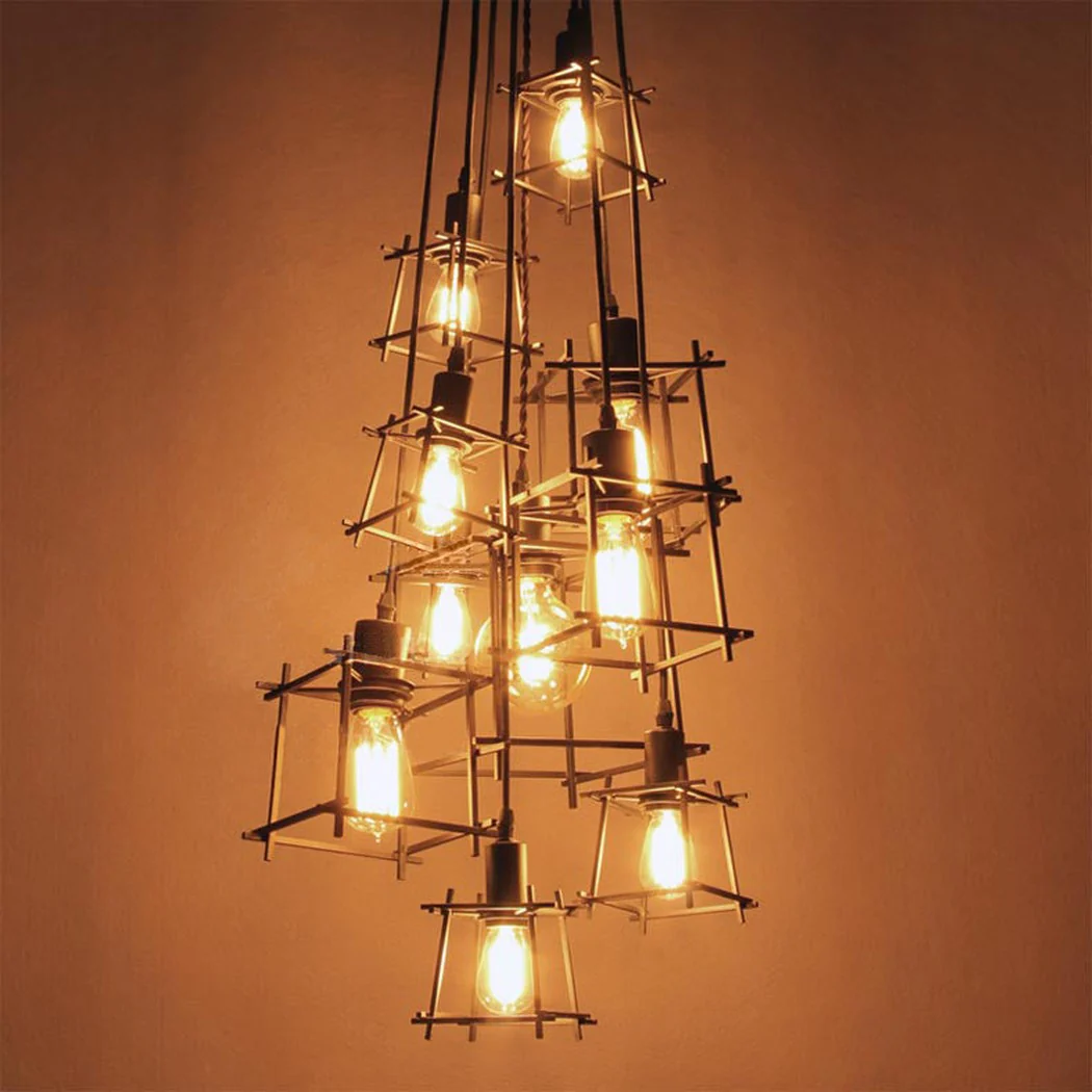 Bismuth Industrial Cube Cluster Pendant Light - Image 6