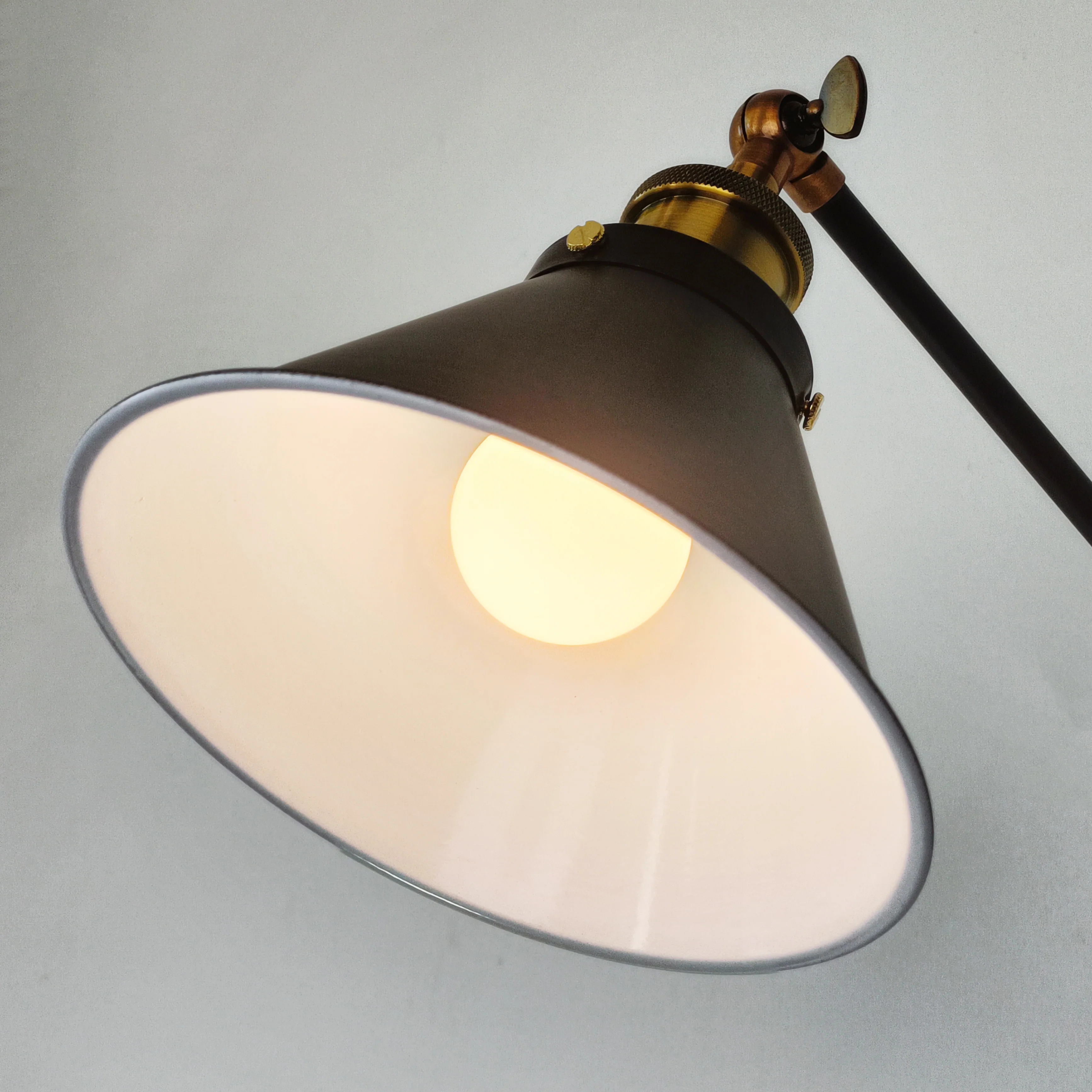 Black Cone Shade Wall Light Sconce (short arm) - Image 9