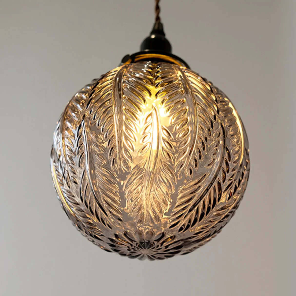 Black Florienne Glass Pendant Light - Image 4