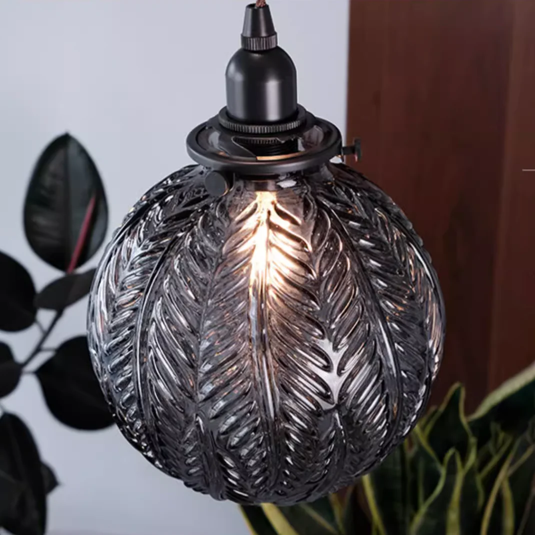 Black Florienne Glass Pendant Light - Image 6