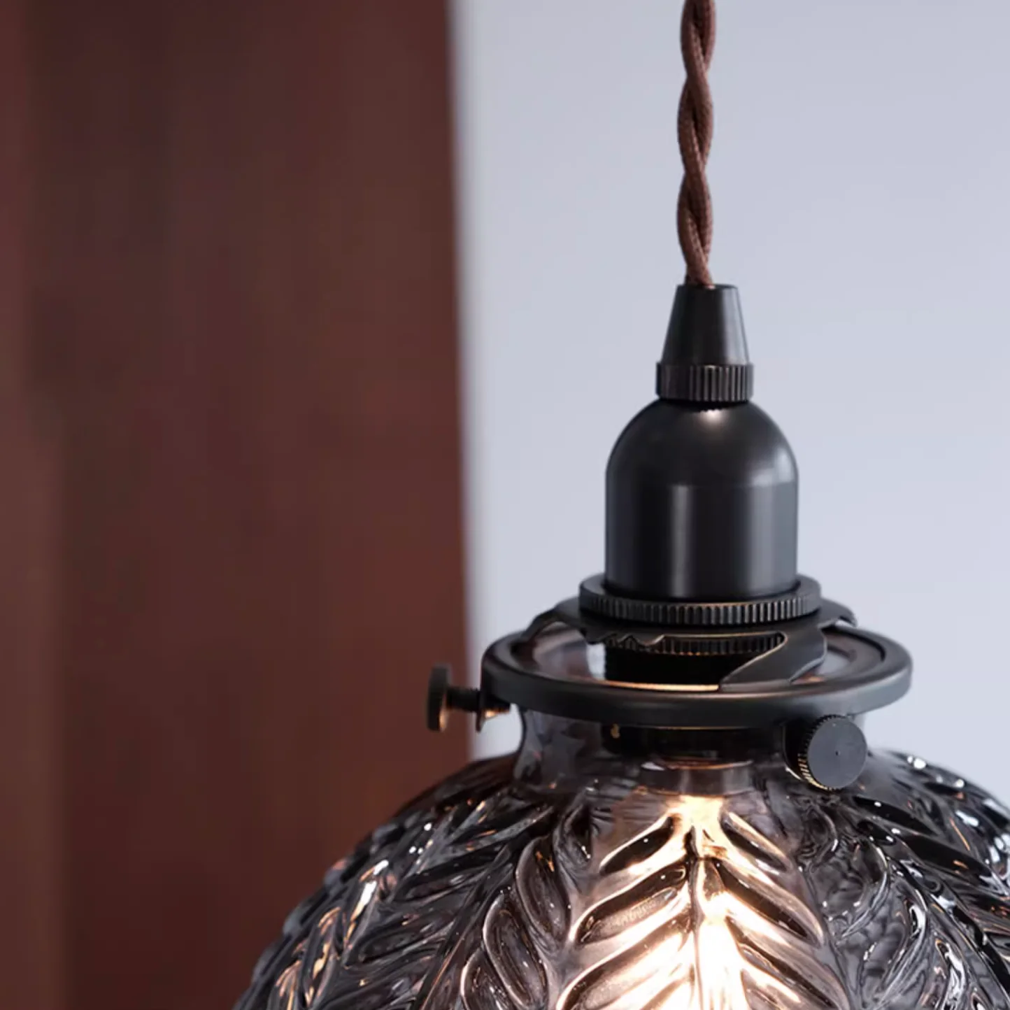 Black Florienne Glass Pendant Light - Image 7