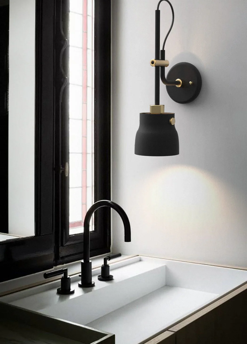 Black Hudson Wall Light - Image 2