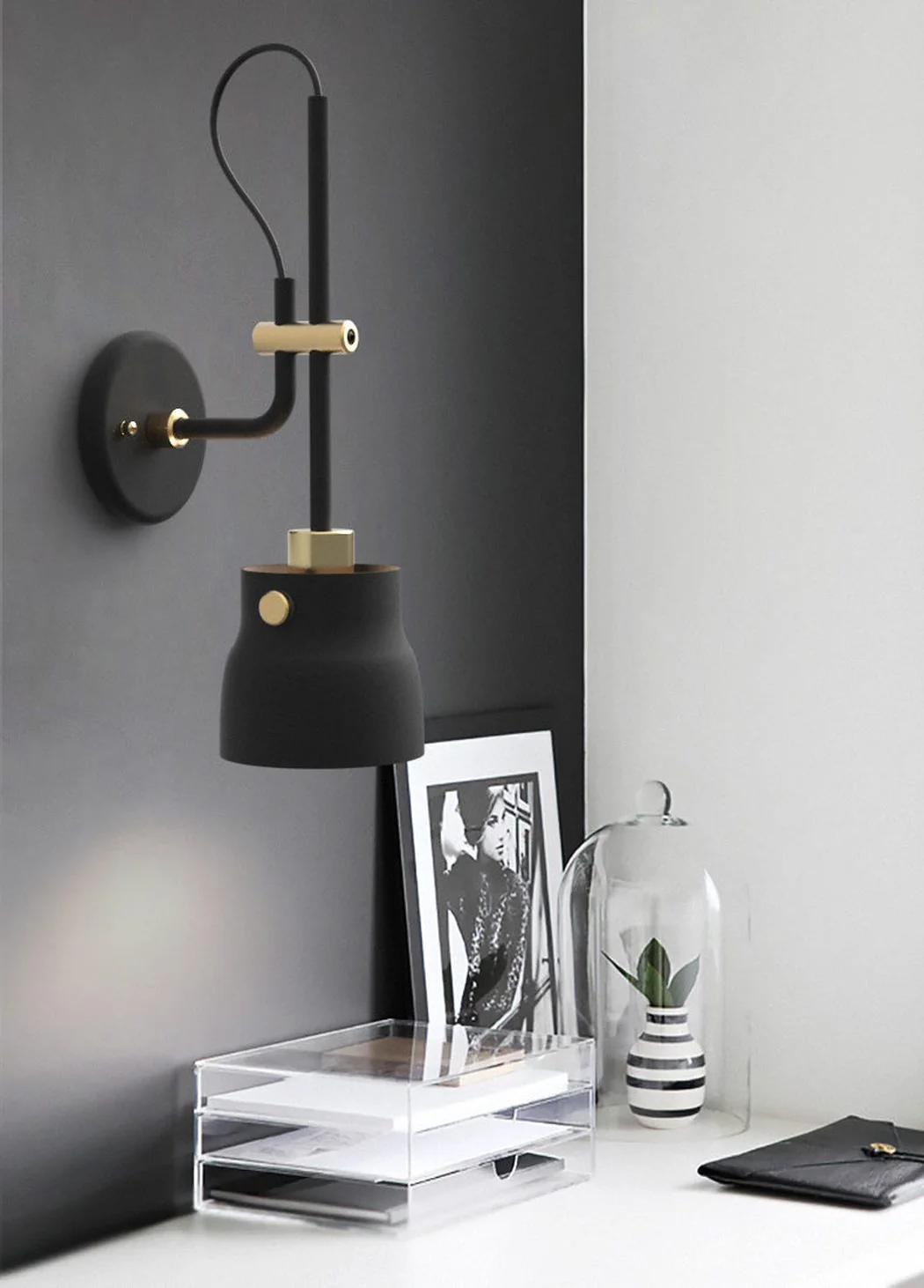 Black Hudson Wall Light - Image 7