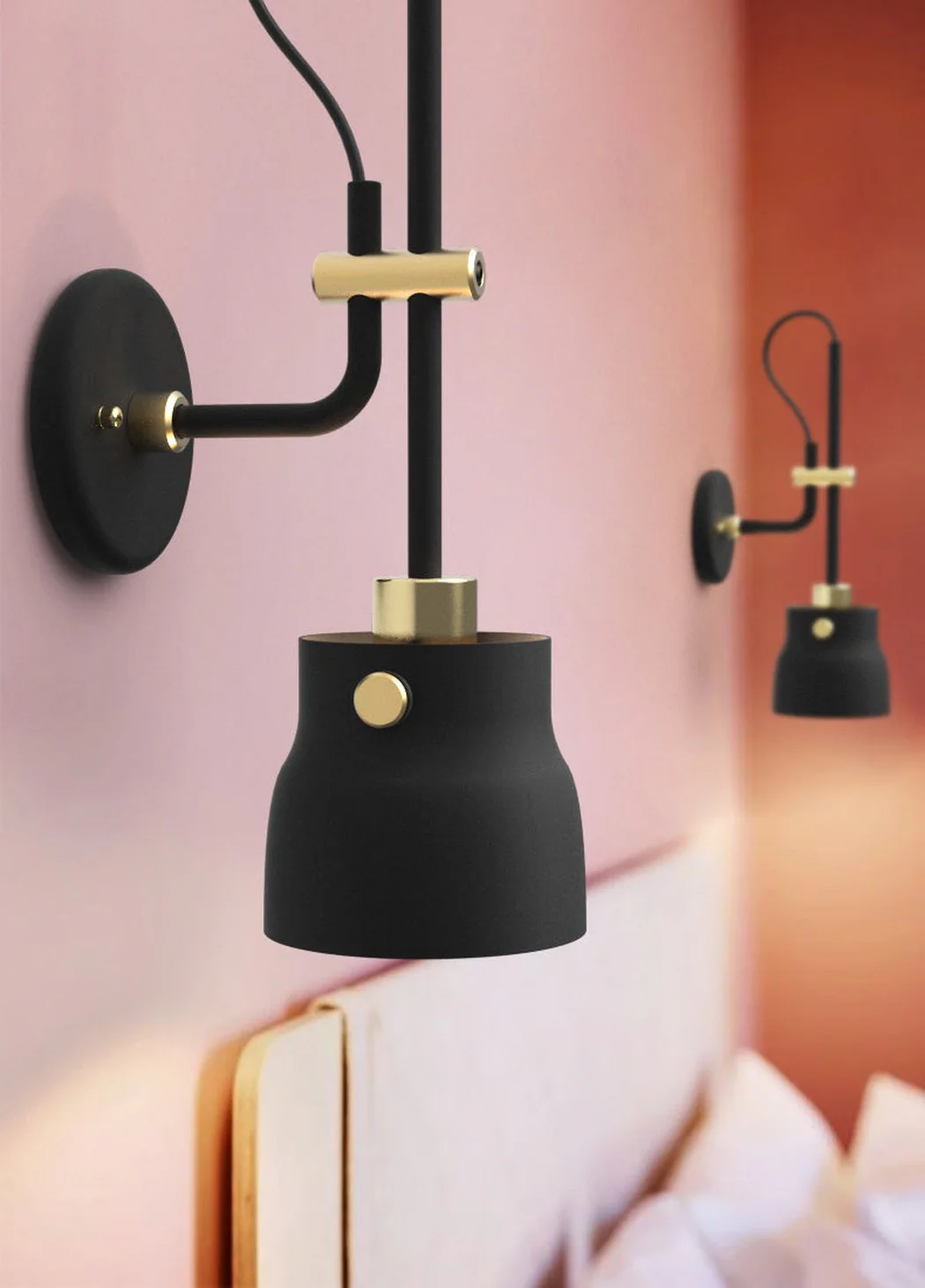 Black Hudson Wall Light - Image 8