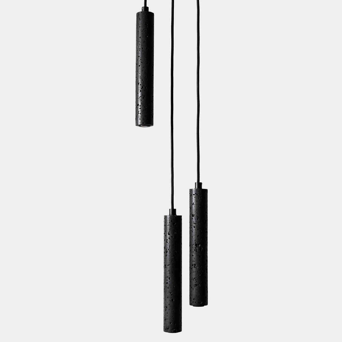 Black Lava A Stone Minimalist Line Pendant Light - Image 4