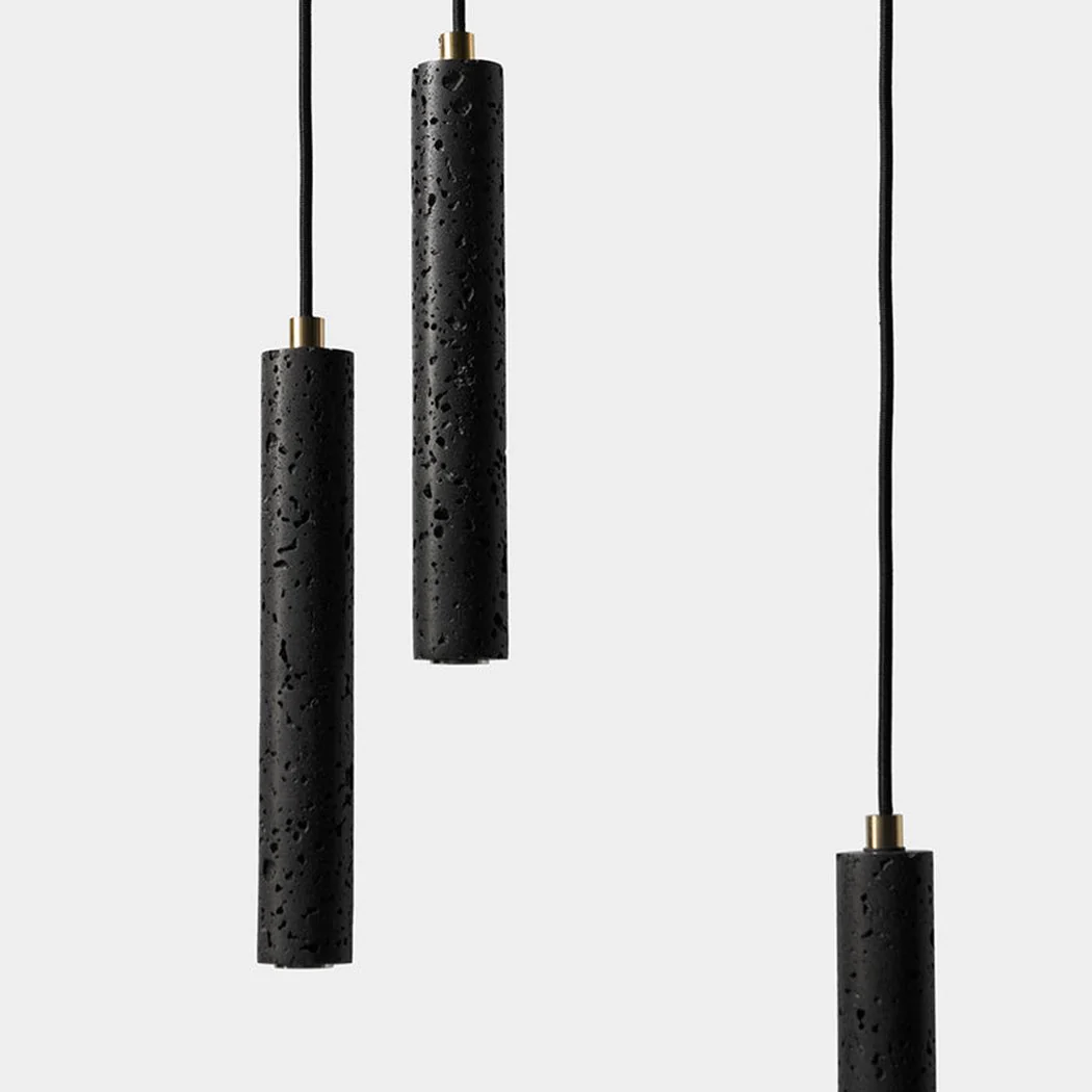 Black Lava A Stone Minimalist Line Pendant Light - Image 6