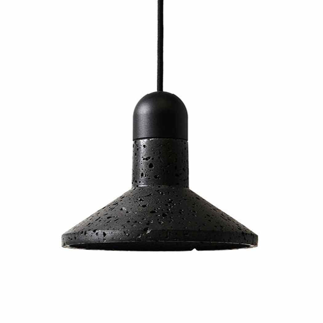 Black Lava D Stone Minimalist Line Pendant Light - Image 2