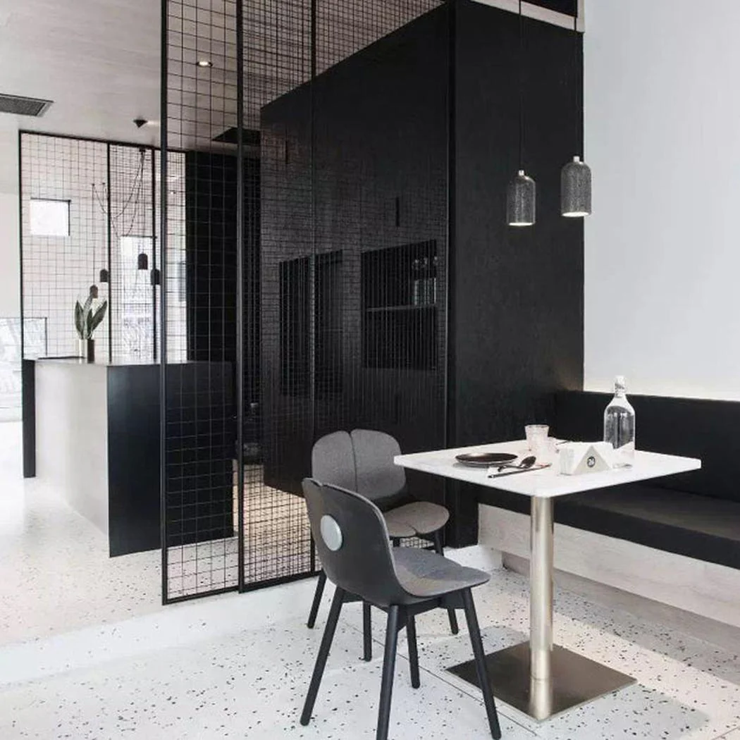 Black Lava E Stone Minimalist Line Pendant Light - Image 3