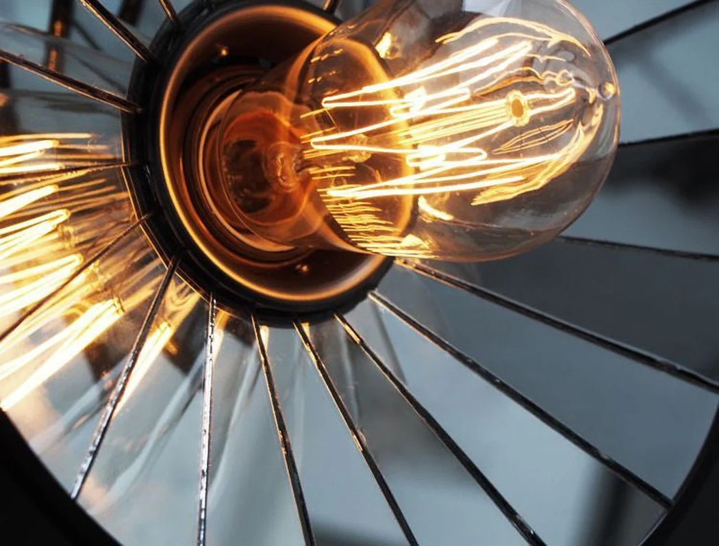 Black Mirror Shade Industrial Ceiling Light - Image 3