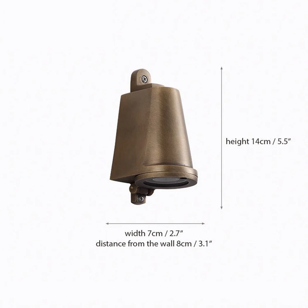 Bluebell Brass Outdoor Rain Proof Wall Light - Image 11