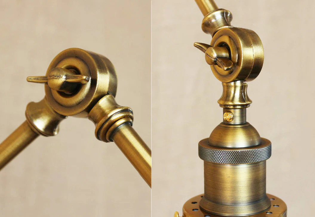 Brass Cone Shade Wall Light With Long Arm - Image 3