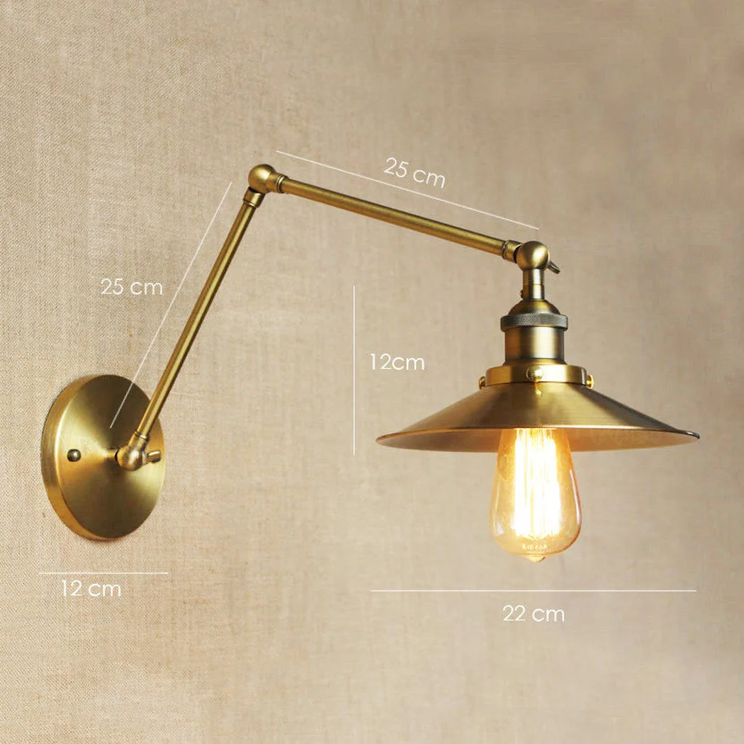 Brass Cone Shade Wall Light With Long Arm - Image 5