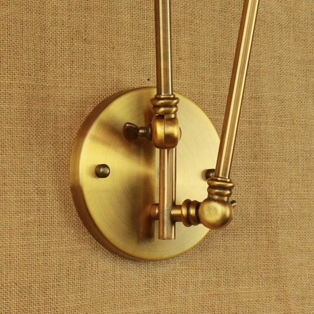 Brass Double Head Shade Industrial Wall Light - Image 9