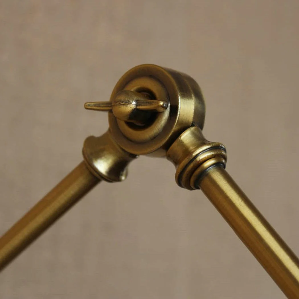 Brass Glass Cone Shade Industrial Wall Light - Image 4