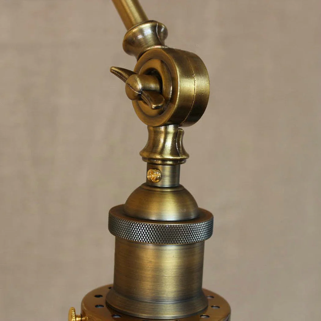 Brass Glass Cone Shade Industrial Wall Light - Image 5
