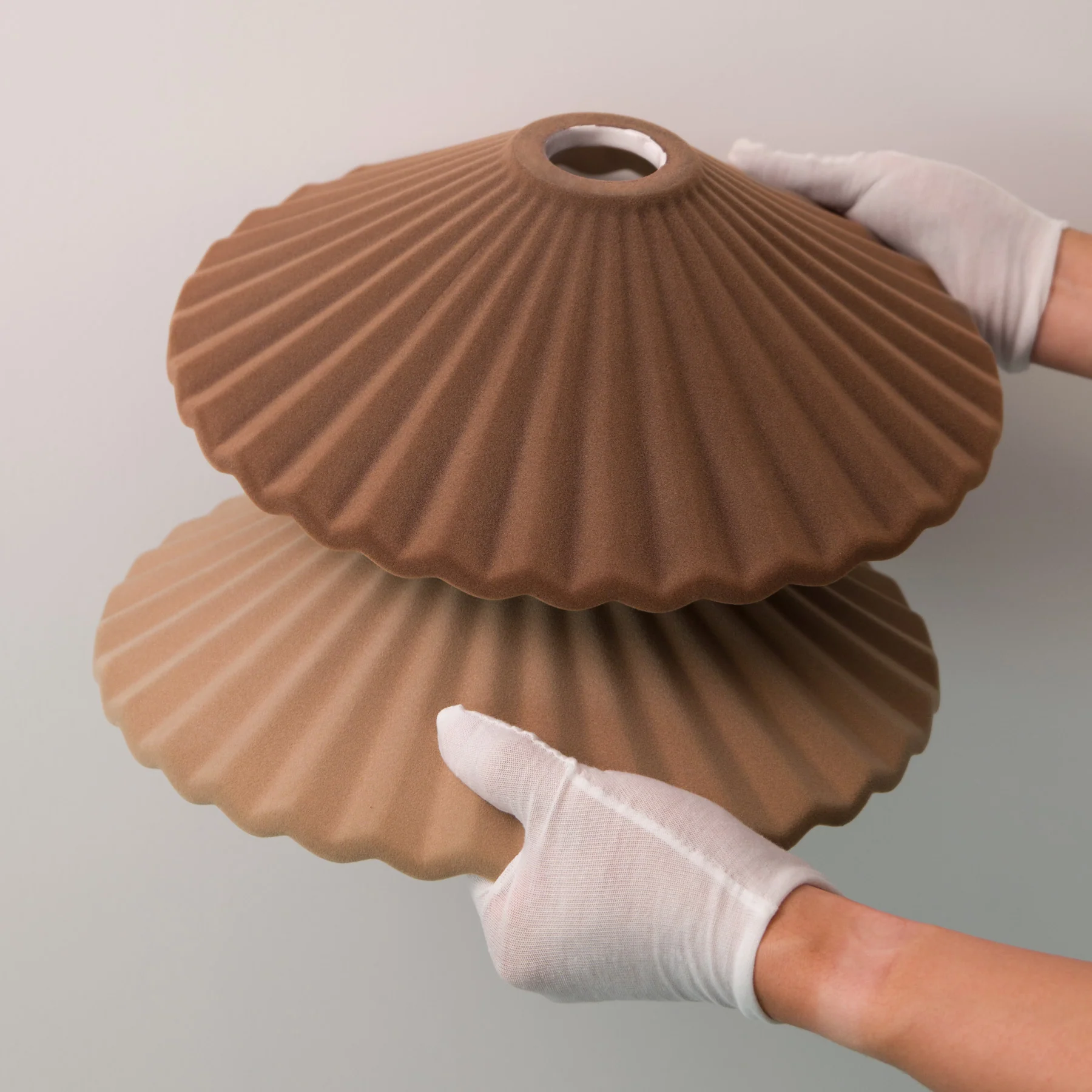 Clay Porcelain Fluted ceramic pendant light - Image 12