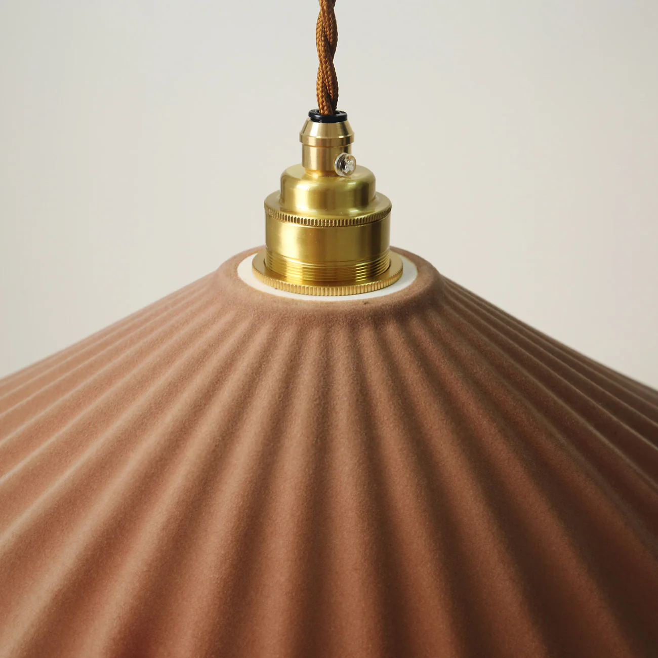 Clay Porcelain Fluted ceramic pendant light - Image 14