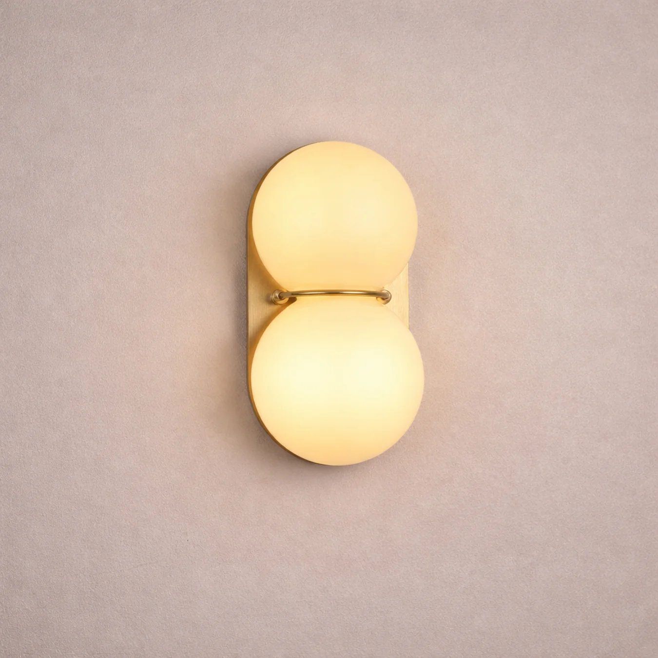 Capella Mid Century Modern Duo Sphere Wall Light Sconce