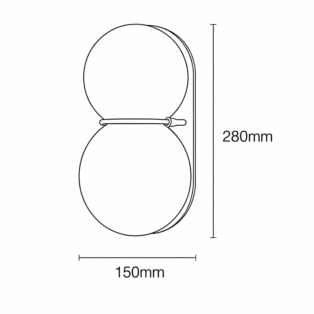 Capella Mid Century Modern Duo Sphere Wall Light Sconce - Image 19