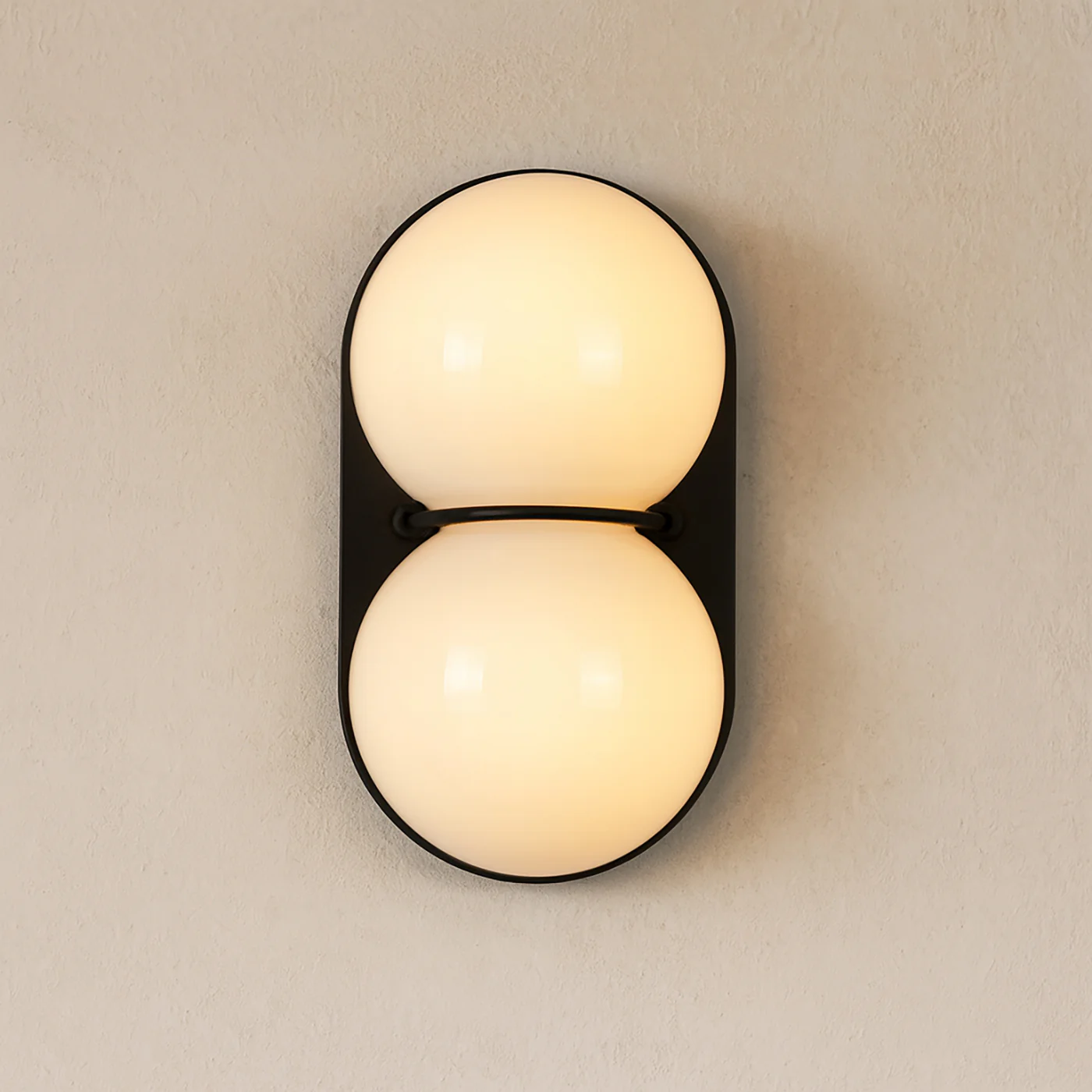 Capella Mid Century Modern Duo Sphere Wall Light Sconce - Image 2