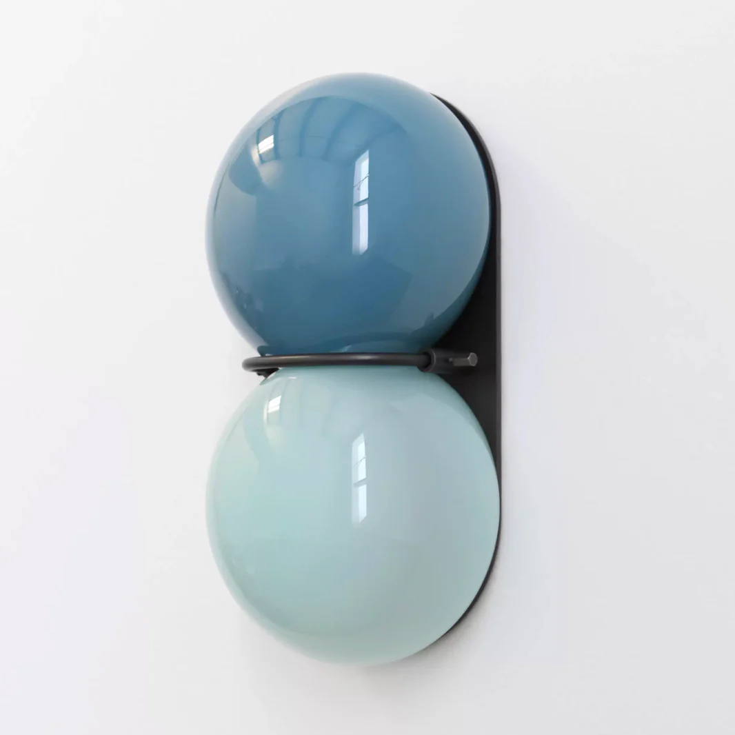 Capella Mid Century Modern Duo Sphere Wall Light Sconce - Image 4