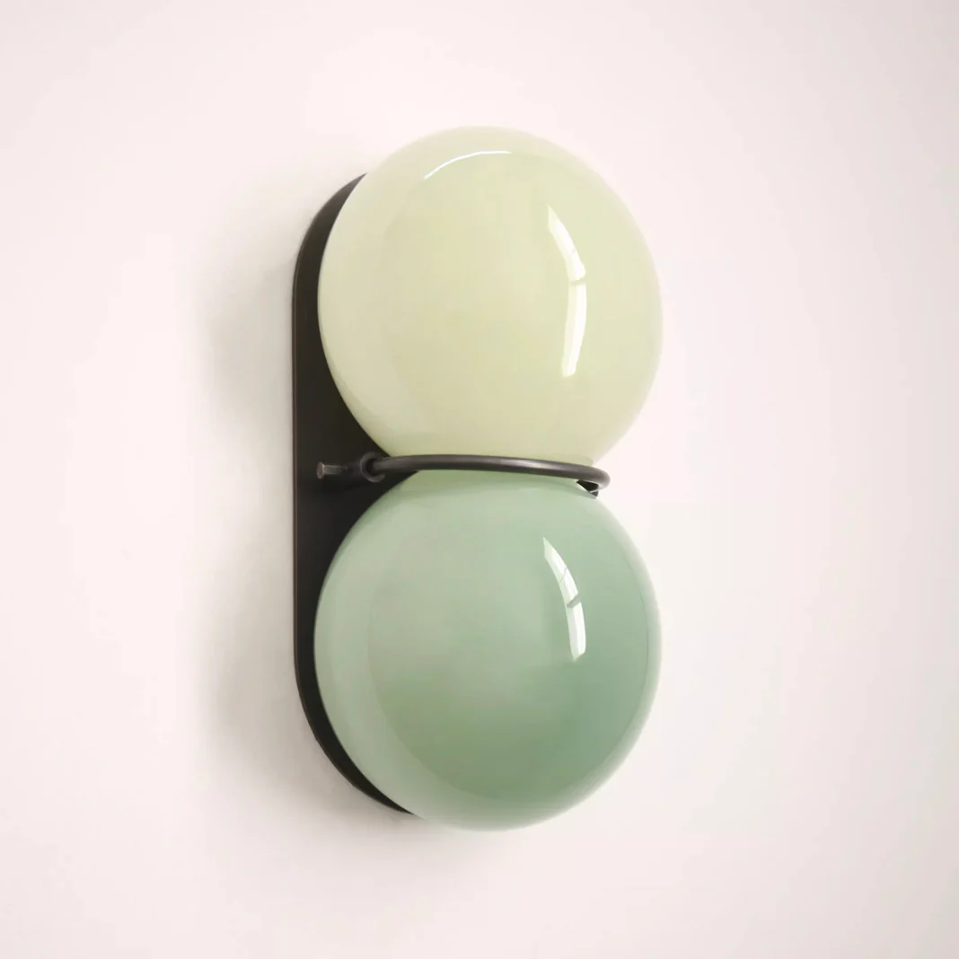 Capella Mid Century Modern Duo Sphere Wall Light Sconce - Image 5