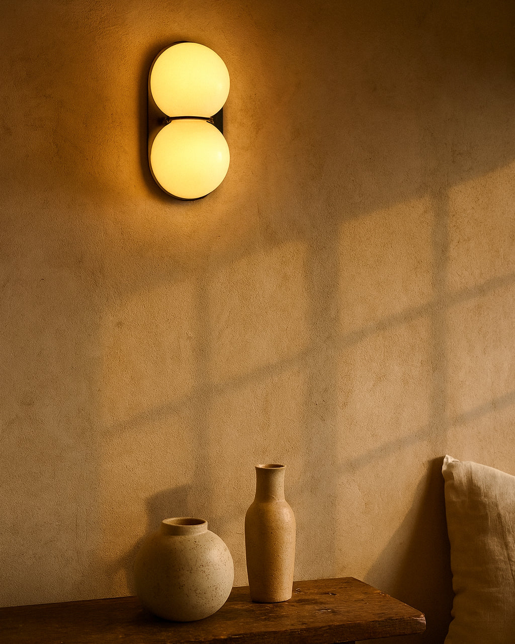 Capella Mid Century Modern Duo Sphere Wall Light Sconce - Image 6