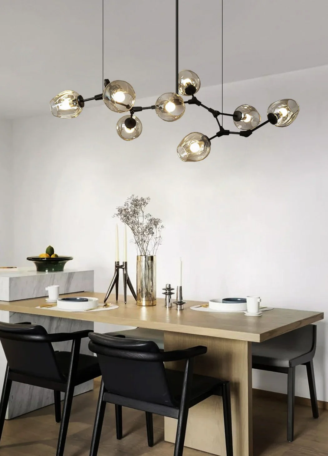 Carmen 8 head multi lamp pendant light branch chandelier - Image 8
