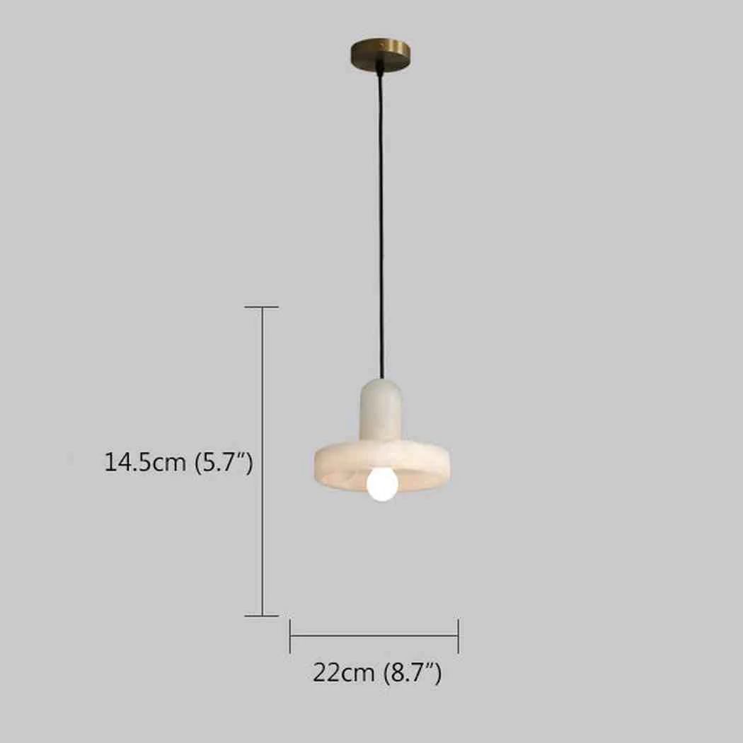 Carrara White Stone Minimalist Line Elegant Pendant Light - Image 10