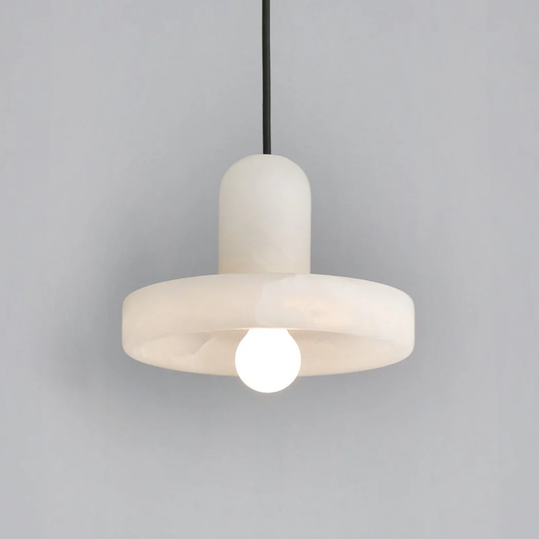 Carrara White Stone Minimalist Line Elegant Pendant Light - Image 6