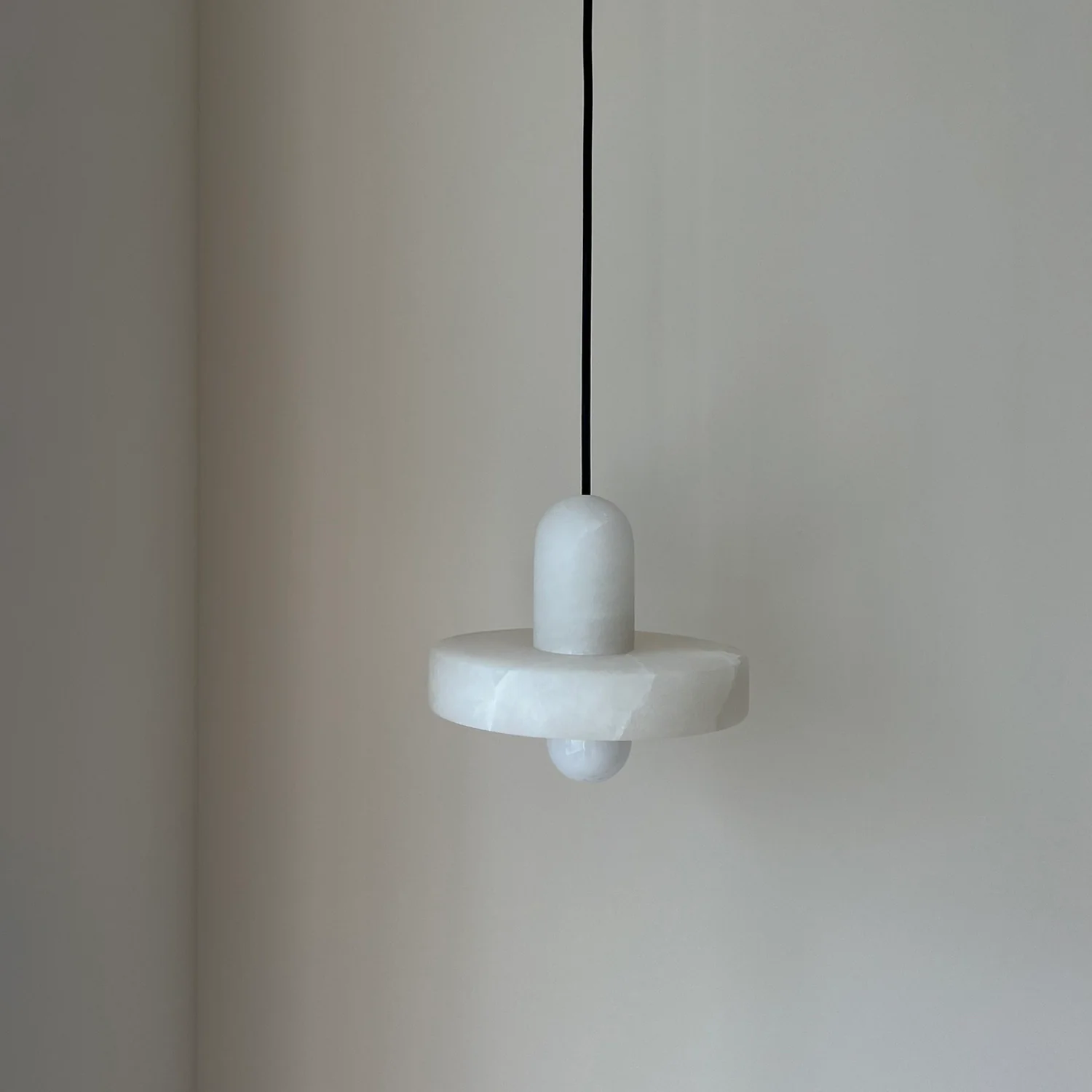 Carrara White Stone Minimalist Line Elegant Pendant Light - Image 9