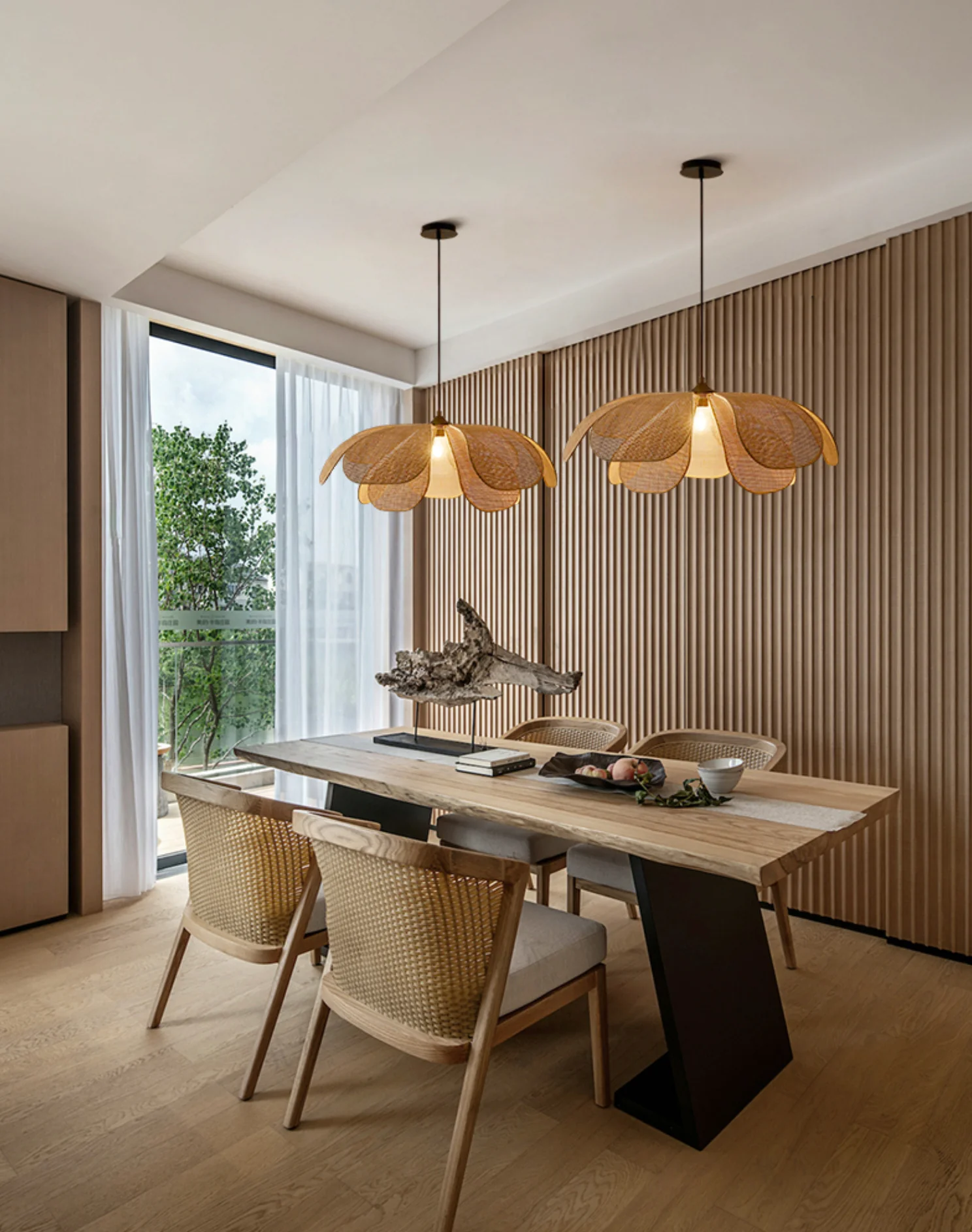 Cefalu Rattan Petals Pendant Light - Image 19