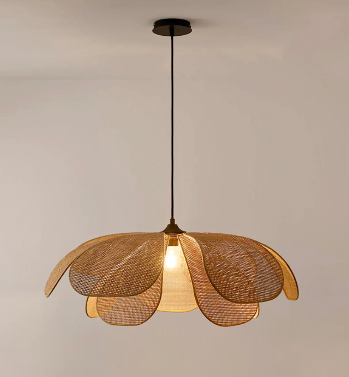Cefalu Rattan Petals Pendant Light - Image 22