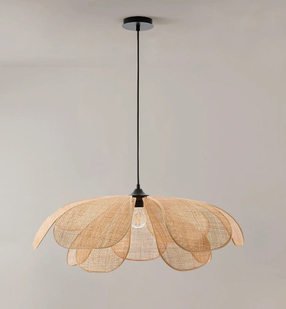 Cefalu Rattan Petals Pendant Light - Image 23